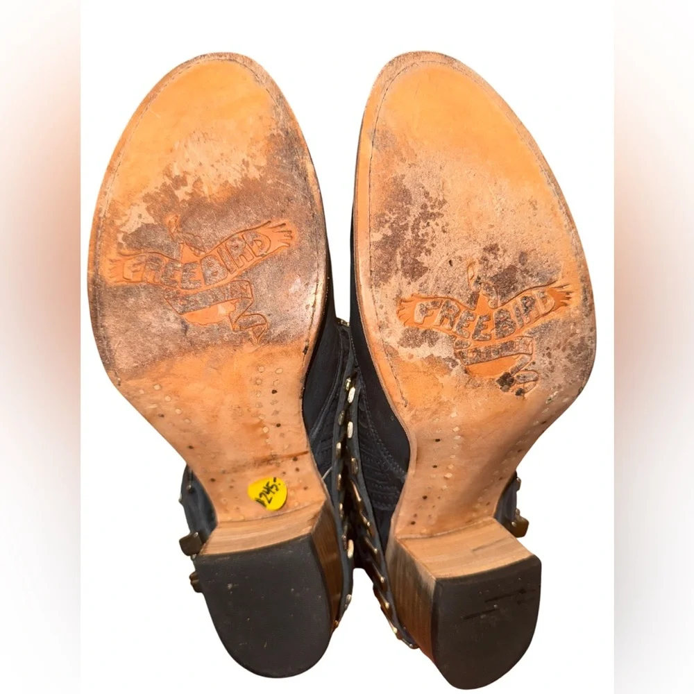 Freebird by Steven blade leather moto buckle booties - Picture 6 of 11